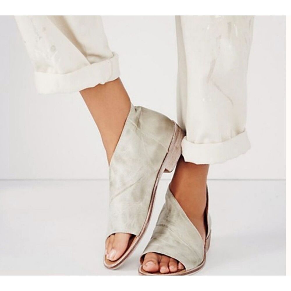 Free People Mont Blanc Leather D'orsay Open-toe Sandals 39